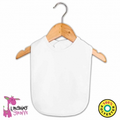 The Laughing Giraffe   1-Ply Ringer Bib 100% Polyester - White